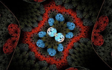 Картинка 3д+графика фракталы+ fractal цвета узор фон