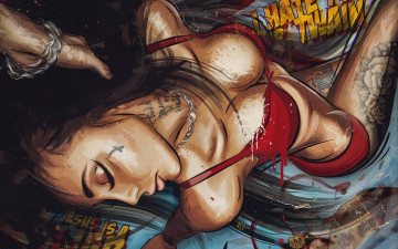 Картинка рисованное комиксы max twain illustration art erotic girl retouch alchemy