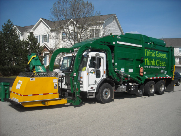 Обои картинки фото автомобили, мусоровозы, мусорщик