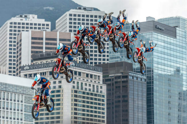 Обои картинки фото спорт, мотоспорт, байк, гонщик, прыжок