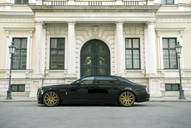 Обои картинки фото автомобили, rolls-royce, spofec, black, one, 2015г, темный