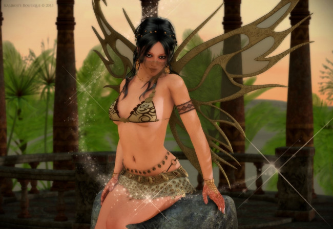 Обои картинки фото 3д графика, эльфы , elves, взгляд, фея, фон