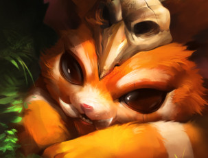 Картинка видео+игры league+of+legends взгляд gnar