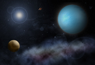 Картинка космос арт галактика вселенная планеты