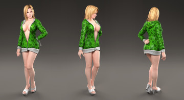 Картинка 3д+графика люди+ people девушка взгляд фон