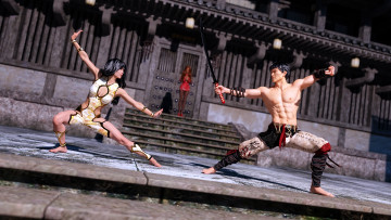 Картинка 3д+графика фантазия+ fantasy девушка взгляд фон парень поза