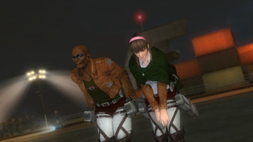 Картинка hitomi+and+zack 3д+графика аниме+ anime взгляд девушка поза фон