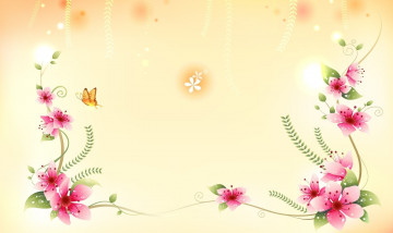 Картинка векторная+графика цветы+ flowers фон цветы