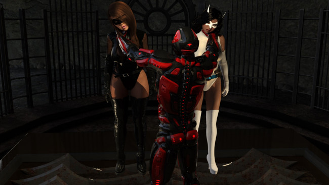 Обои картинки фото 3д графика, фантазия , fantasy, девушки, взгляд, фон