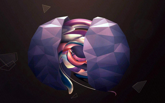 Обои картинки фото векторная графика, другое , other, шар, куски, осколки