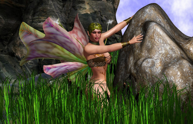 Обои картинки фото 3д графика, эльфы , elves, фон, взгляд, эльфийка