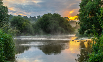 Картинка природа реки озера рассвет