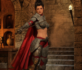 Картинка 3д+графика фантазия+ fantasy взгляд девушка фон