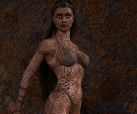 Картинка 3д+графика амазонки+ amazon фон взгляд девушка