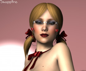 Картинка 3д+графика портрет+ portraits девушка взгляд фон