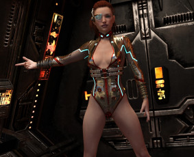 Картинка 3д+графика фантазия+ fantasy фон взгляд девушка