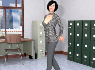 Картинка 3д+графика фантазия+ fantasy девушка фон взгляд