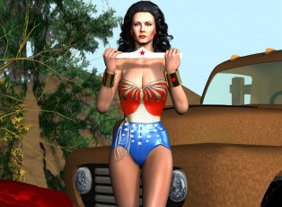 Картинка 3д+графика люди-авто мото+ people-+car+ +moto фон взгляд девушка