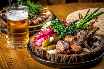 Картинка еда мясные+блюда мясо пиво