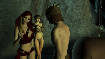 Картинка 3д+графика фантазия+ fantasy девушки фон взгляд