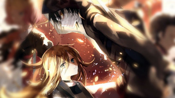 Картинка аниме satsuriku+no+tenshi satsuriku no tenshi ангел кровопролития парень девушка