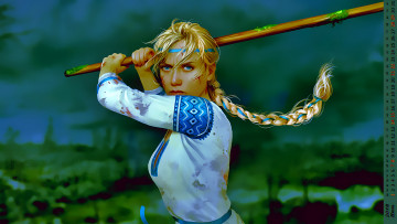 Картинка календари фэнтези коса взгляд девушка палка