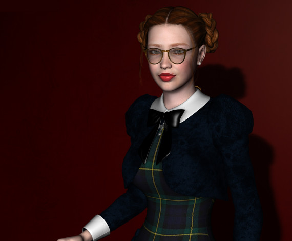 Обои картинки фото 3д графика, люди , people, взгляд, девушка, фон