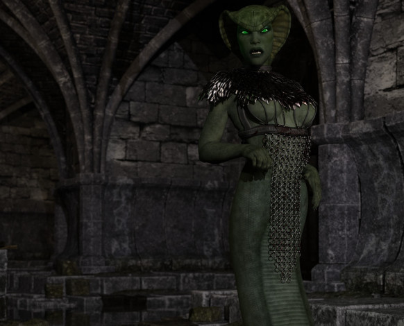 Обои картинки фото 3д графика, существа , creatures, кобра, фон