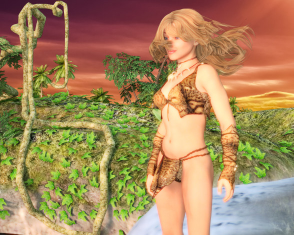 Обои картинки фото 3д графика, люди , people, фон, взгляд, девушка