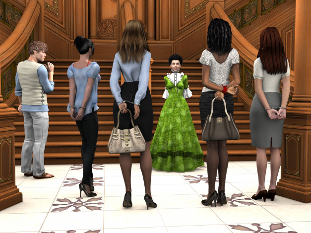 Обои картинки фото 3д графика, фантазия , fantasy, фон, взгляд, девушки