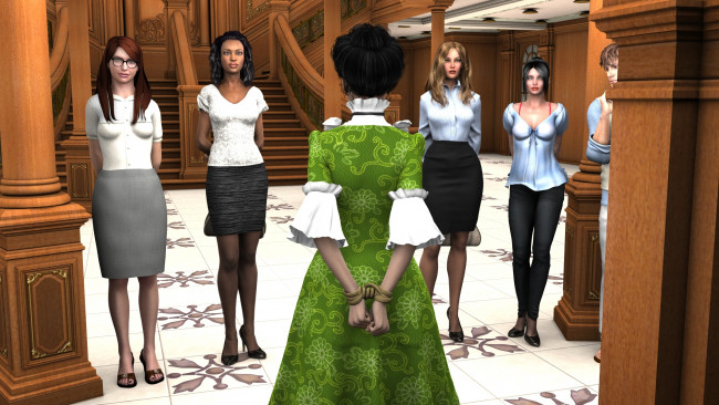 Обои картинки фото 3д графика, фантазия , fantasy, фон, взгляд, девушки