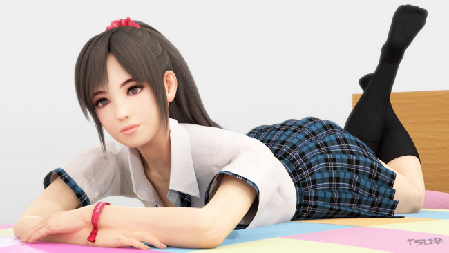 Обои картинки фото 3д графика, люди , people, фон, взгляд, девушка