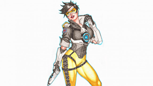 Обои картинки фото рисованное, комиксы, взгляд, фон, девушка, униформа