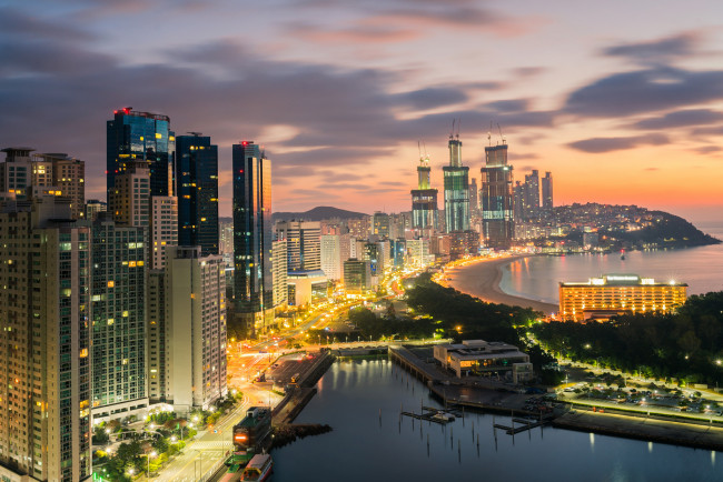 Обои картинки фото busan city,  south korea, города, - панорамы, простор