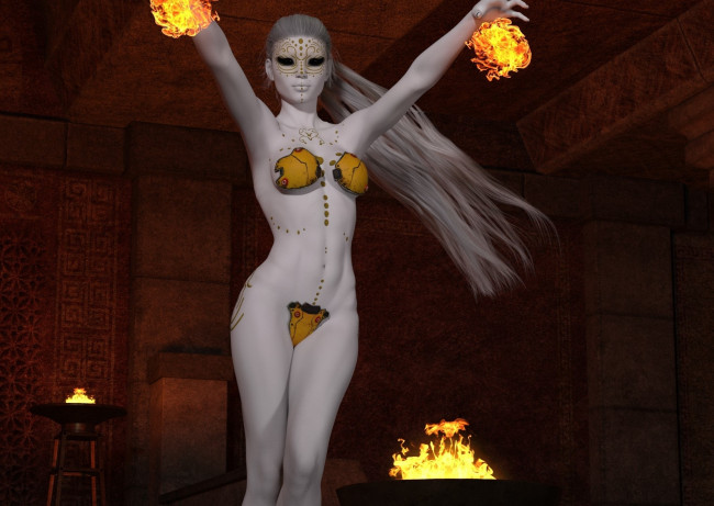 Обои картинки фото 3д графика, фантазия , fantasy, взгляд, девушка, фон