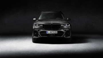Картинка bmw+x7+m50i+edition+dark+shadow+2020 автомобили bmw внедорожник x7 m50i edition dark shadow 2020 вид спереди