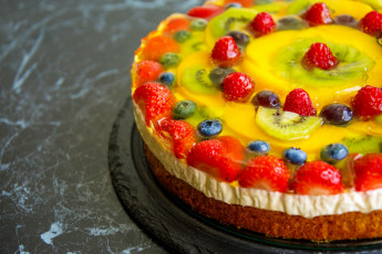 Картинка еда торты ягоды торт киви клубника