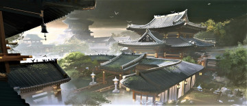 Картинка рисованное города дома