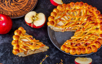 Картинка еда пироги яблоки пирог яблочный