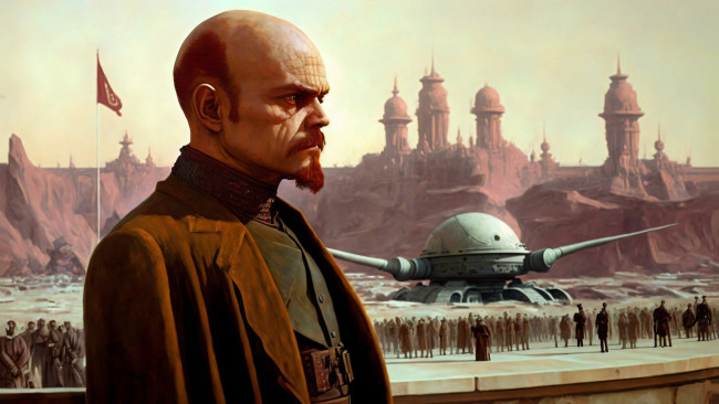 Обои картинки фото рисованное, кино,  мультфильмы, нейросети, графика, нейроарт, ai, art, нейронные, сети, рисунки, нейро, искусство, ленин, звездные, войны