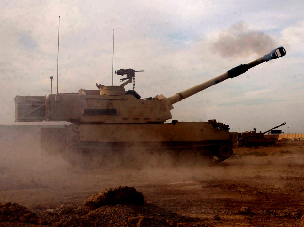 Обои картинки фото 109, техника, военная, гусеничная, бронетехника, сау, м109а6, палладин