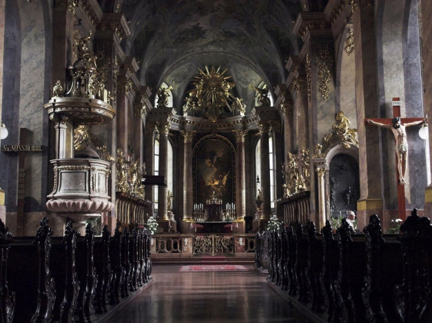 Обои картинки фото интерьер, убранство, роспись, храма