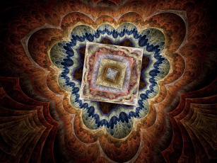 Картинка 3д графика fractal фракталы узор абстракция