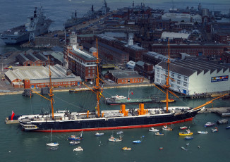 Картинка портсмут англия корабли порты причалы парусник катера лодки