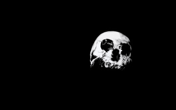 Картинка 3д графика другое тёмный череп девушки