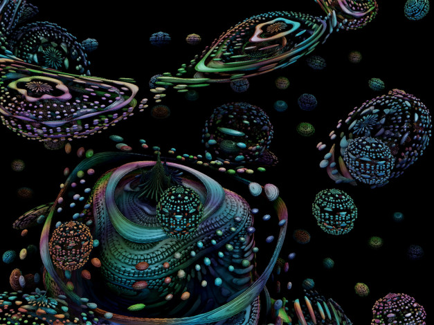 Обои картинки фото 3д, графика, fractal, фракталы, тёмный, узор, абстракция