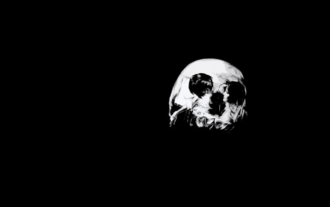 Обои картинки фото 3д, графика, другое, тёмный, череп, девушки