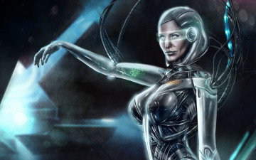 Картинка mass effect видео игры робот сузи edi