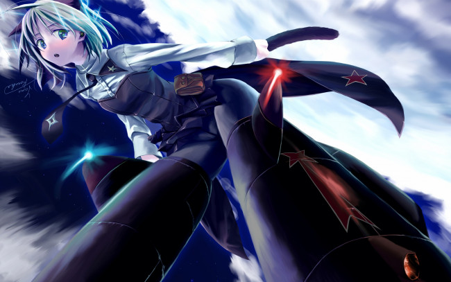 Обои картинки фото strike, witches, аниме