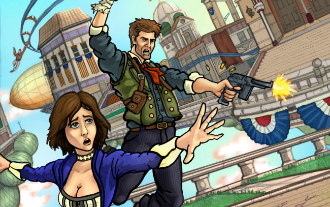 Обои картинки фото рисованные, комиксы, мужчина, девушка